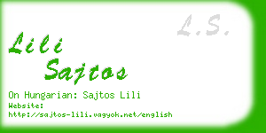 lili sajtos business card